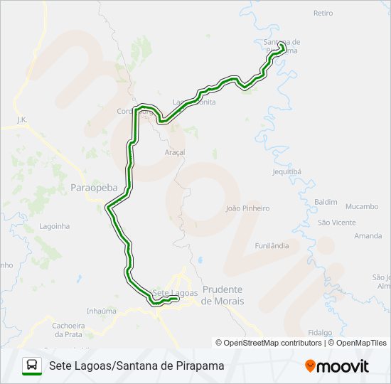 Mapa da linha SETELAGOANO 3724.2 de ônibus