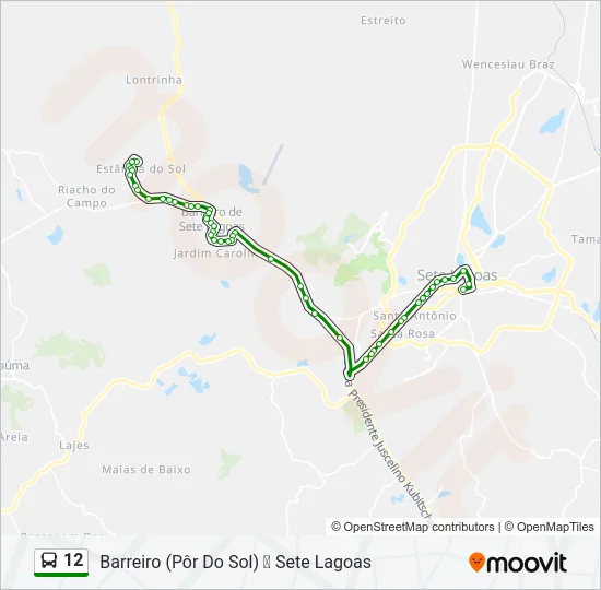 12 Bus Line Map