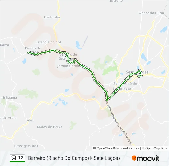 12 Bus Line Map