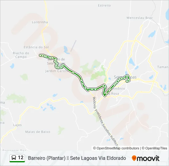 12 Bus Line Map