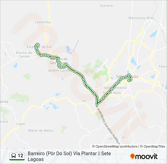 12 Bus Line Map