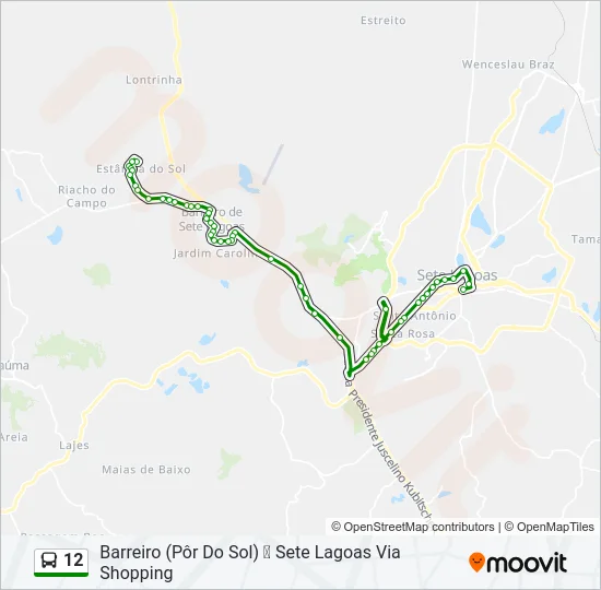 12 Bus Line Map