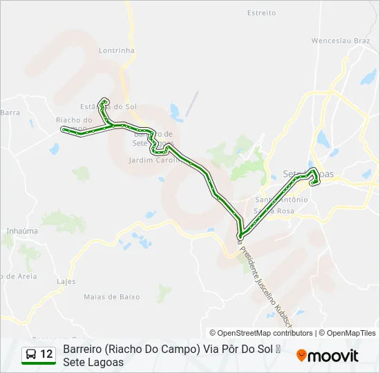 12 Bus Line Map