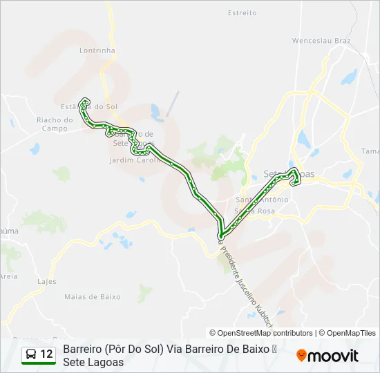 12 Bus Line Map