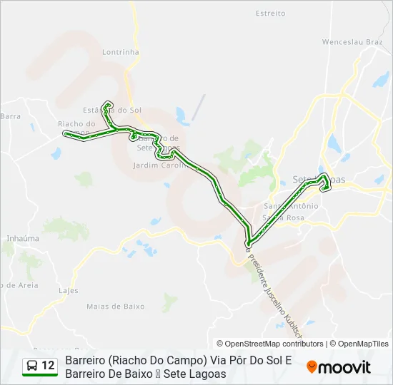 12 Bus Line Map
