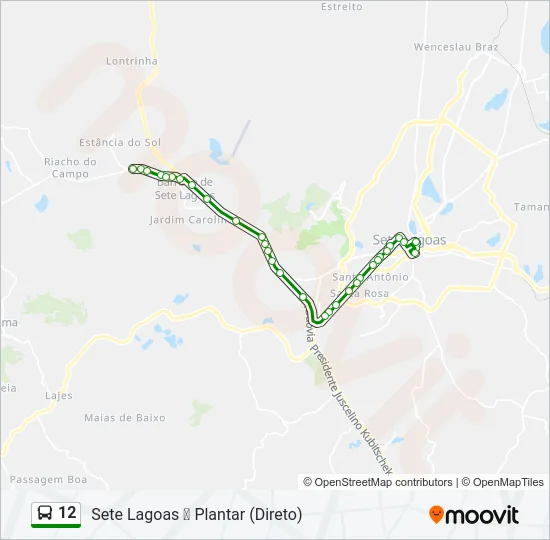 12 Bus Line Map