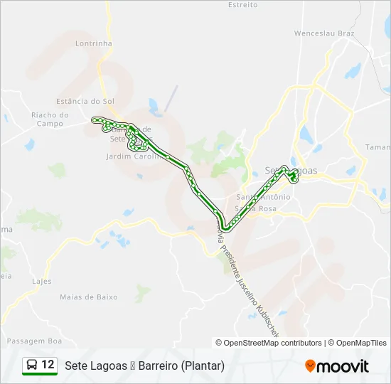 12 Bus Line Map