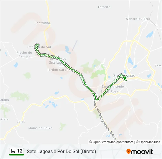 12 Bus Line Map