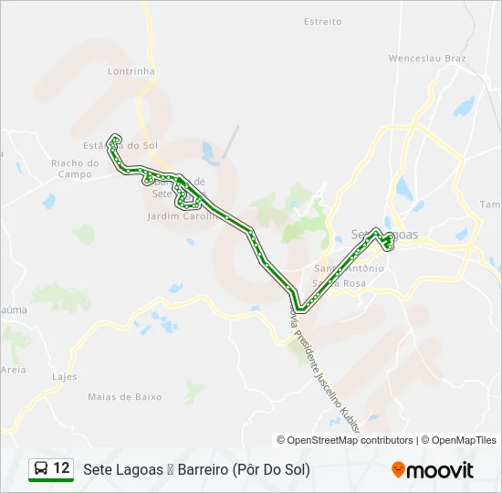 12 Bus Line Map