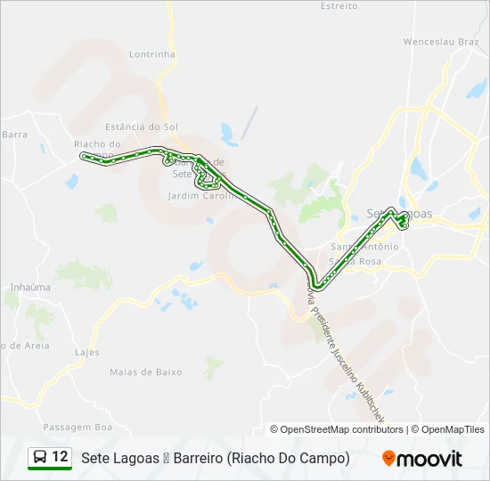 12 Bus Line Map