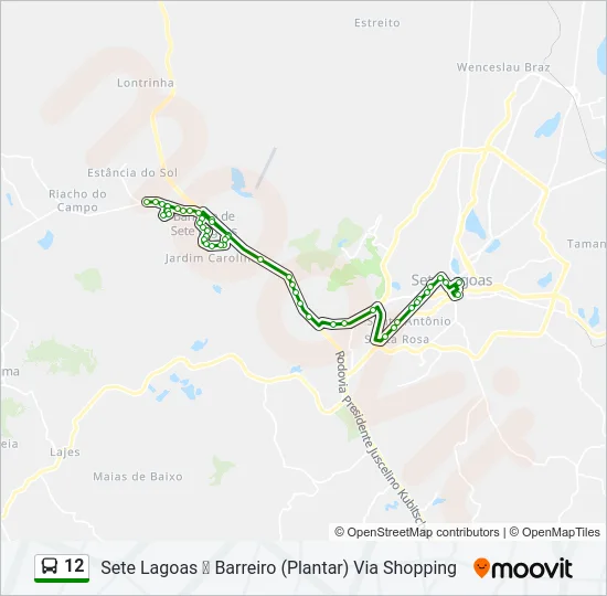 12 Bus Line Map