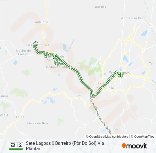 12 Bus Line Map