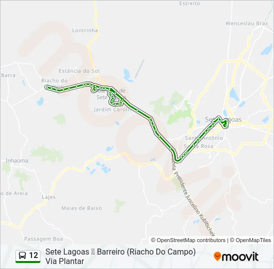 12 Bus Line Map