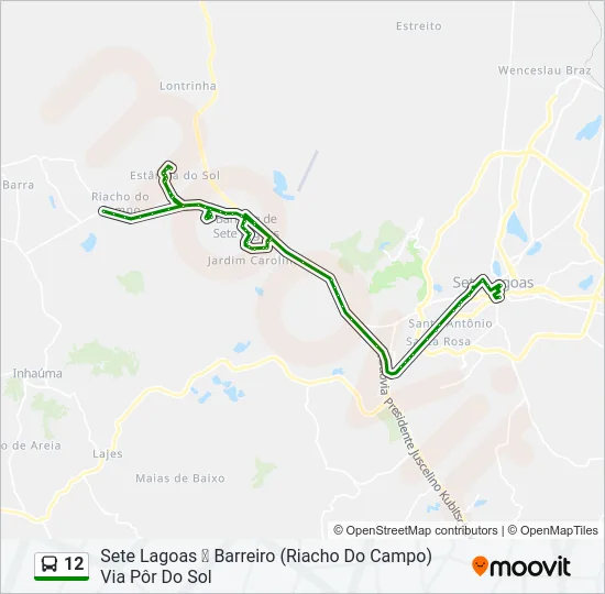 12 Bus Line Map