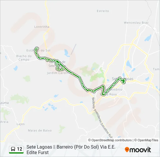 12 Bus Line Map