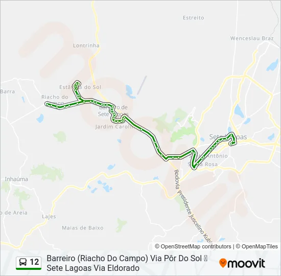 12 Bus Line Map