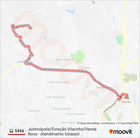 5456 Bus Line Map