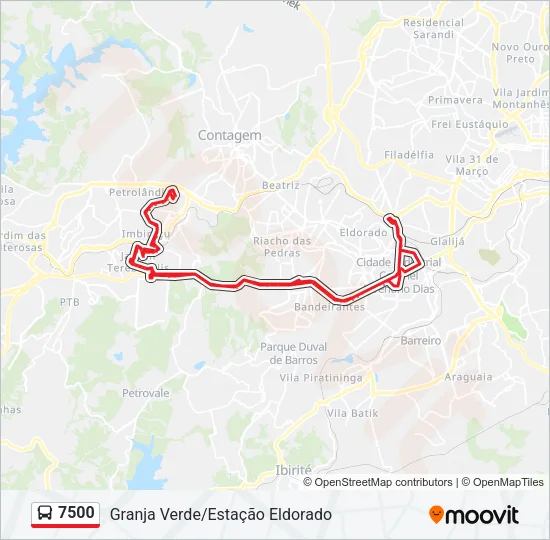 7500 Bus Line Map