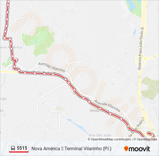 5515 bus Line Map