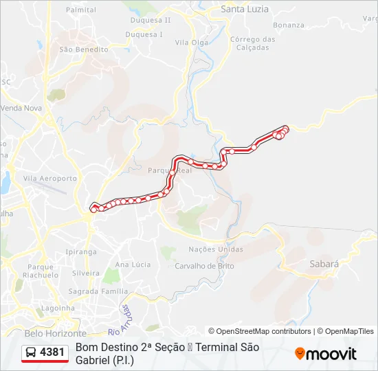 4381 Bus Line Map