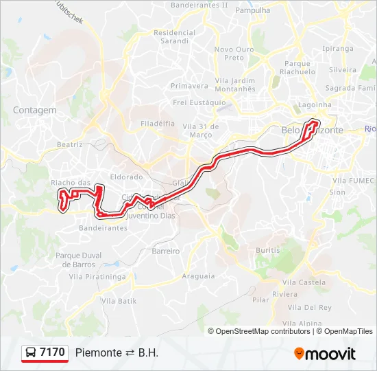 7170 Bus Line Map