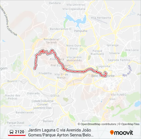 2120 Bus Line Map