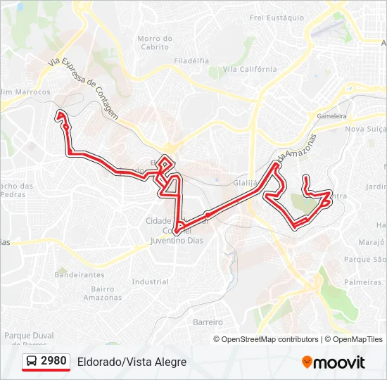2980 Bus Line Map