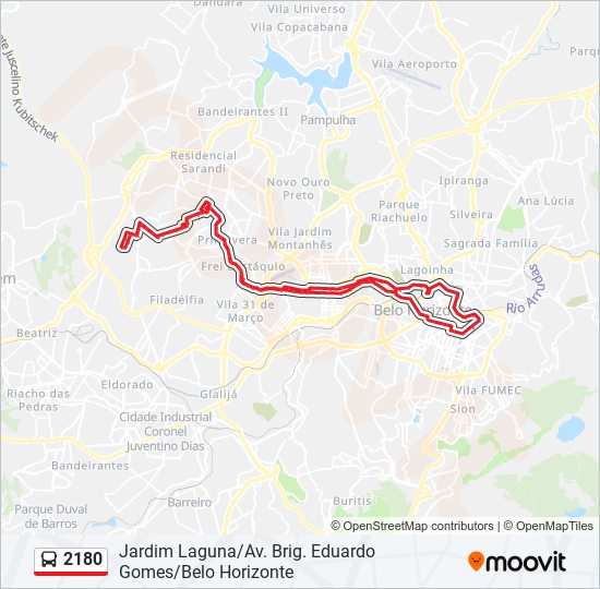 2180 bus Line Map