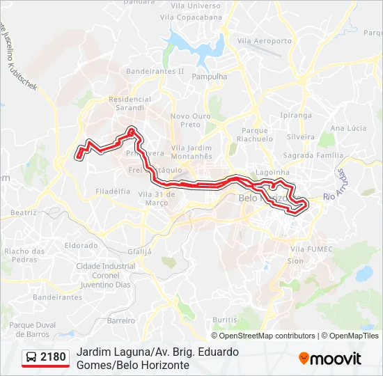 2180 Bus Line Map