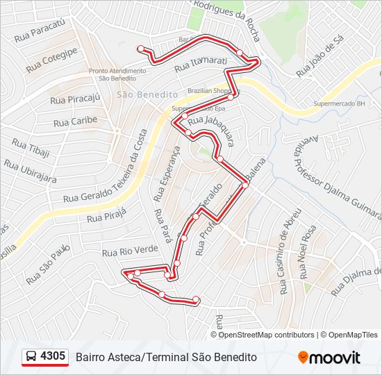 4305 bus Line Map