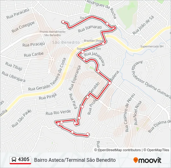 4305 Bus Line Map