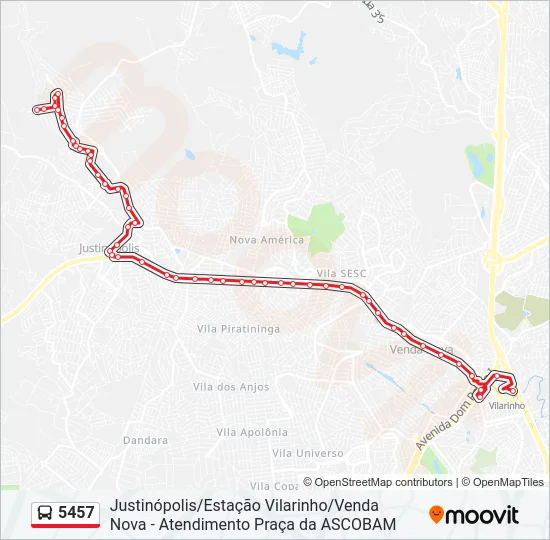 5457 Bus Line Map