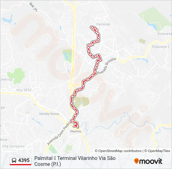 4395 Bus Line Map