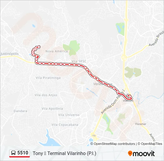 5510 Bus Line Map