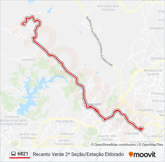 6821 Bus Line Map