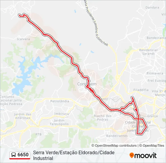 6650 Bus Line Map