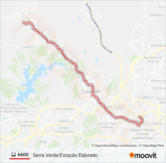 6600 Bus Line Map