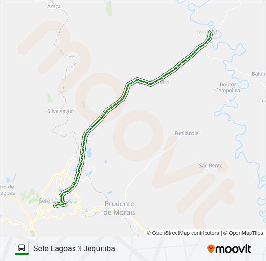 Mapa da linha SETELAGOANO 3724.1 de ônibus