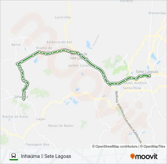 SETELAGOANO 3829.1 Bus Line Map
