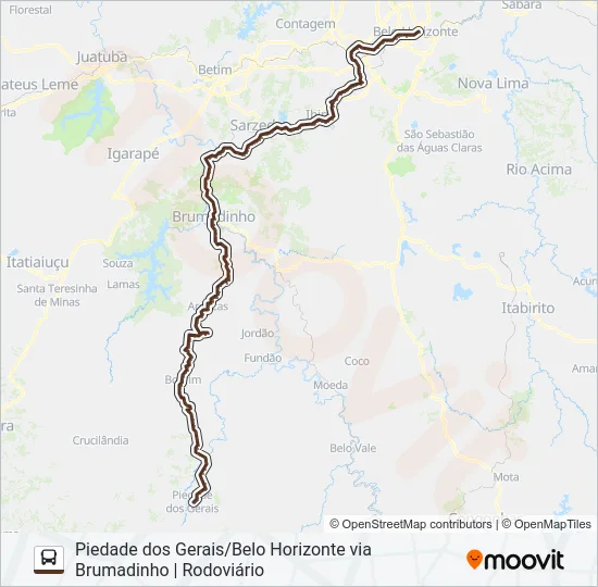 BELO HORIZONTE (SARITUR) Bus Line Map