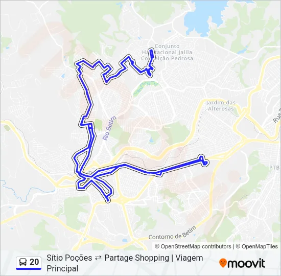 20 Bus Line Map