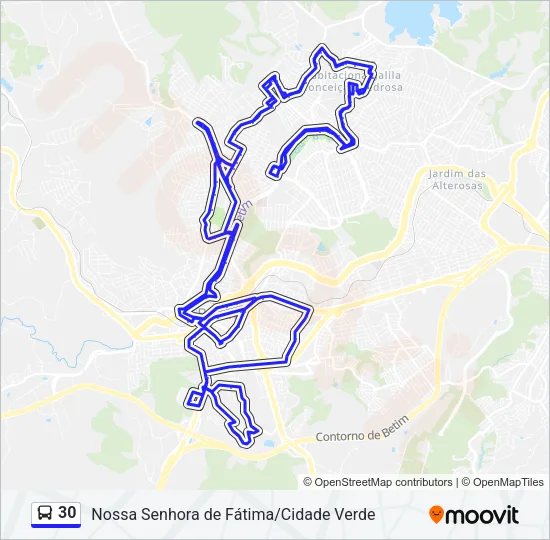 30 Bus Line Map