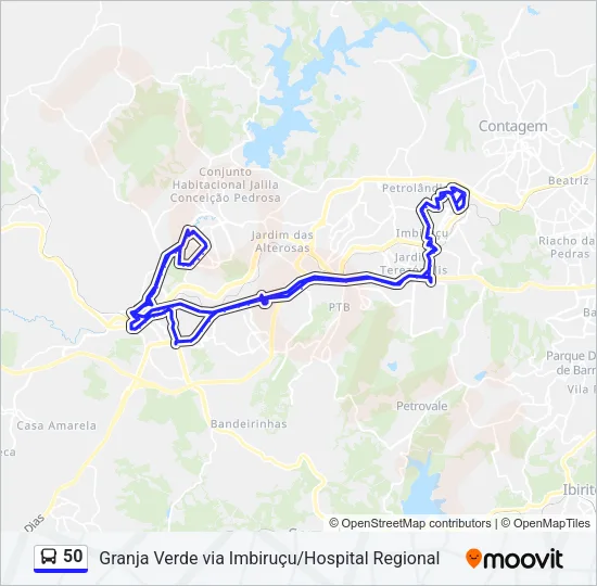 50 Bus Line Map