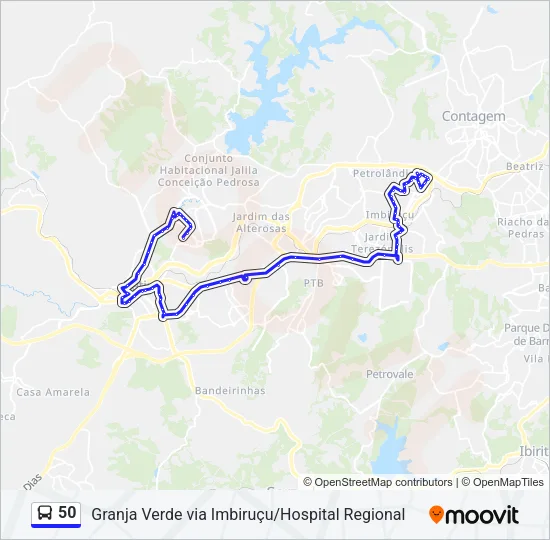 50 Bus Line Map