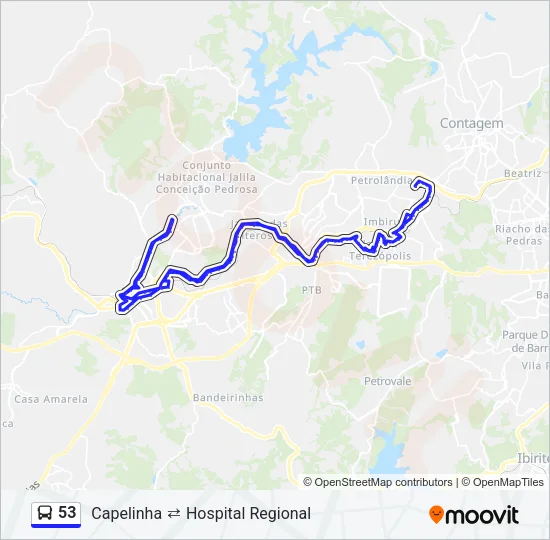 53 Bus Line Map