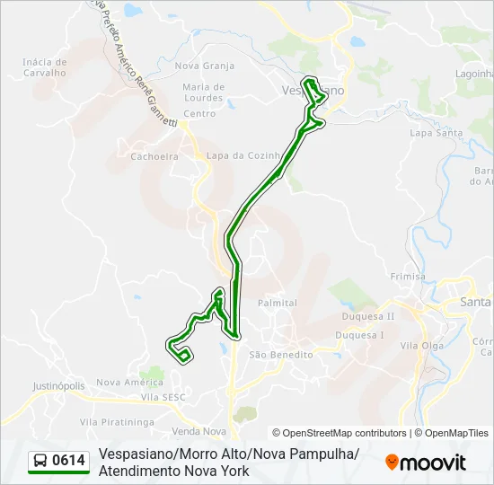 0614 Bus Line Map