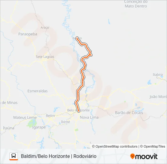 BELO HORIZONTE (SARITUR) Bus Line Map