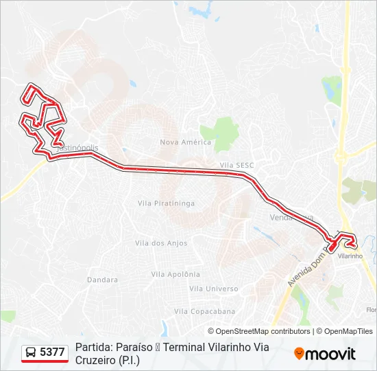 5377 Bus Line Map