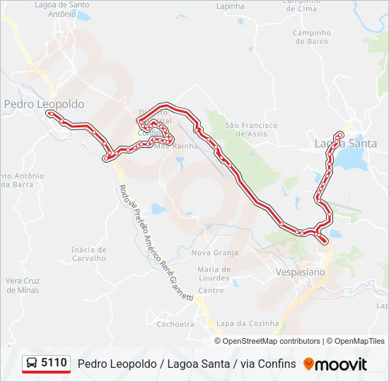 5110 Bus Line Map
