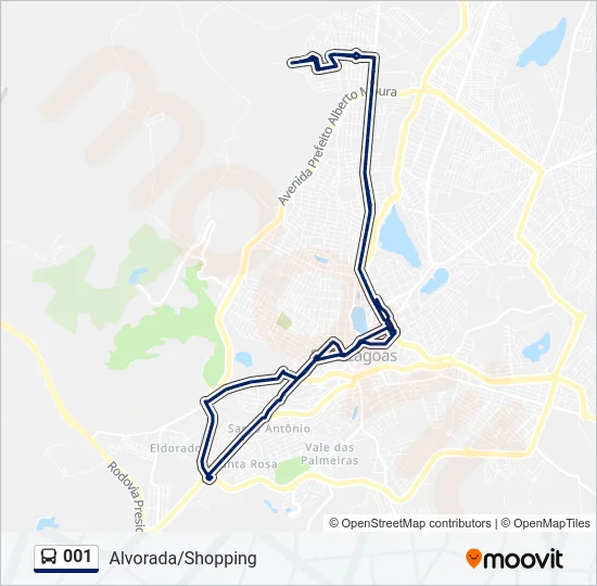 001 Bus Line Map